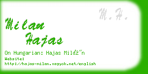 milan hajas business card